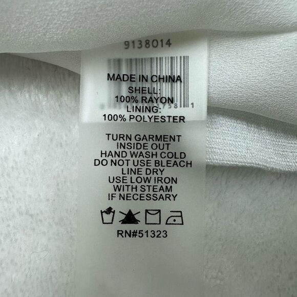 Vince Camuto Women's Size M‎ Tie Tassle Camisole Tank Top Ivory White With Lace - Picture 6 of 8